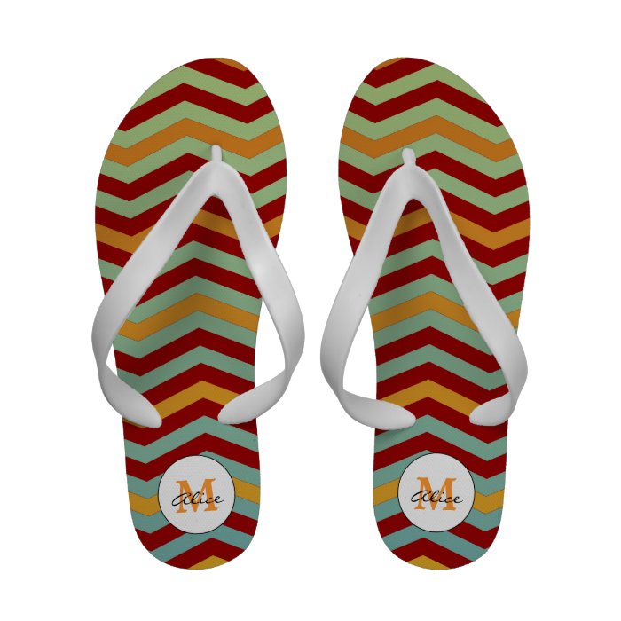 Personalizable Colormix Chevron Flip Flops