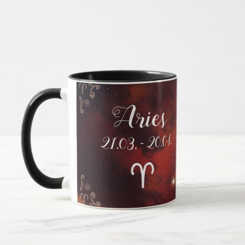 personalizable constellations Aries Horoscope Mug