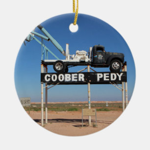 Personalizable Coober Pedy Outback Souvenir Ceramic Ornament