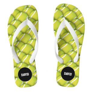 Personalizable Cool Tennis Pattern Sport Gift Flip Flops