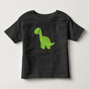 Personalizable Cute Green Dinosaur Toddler T-shirt