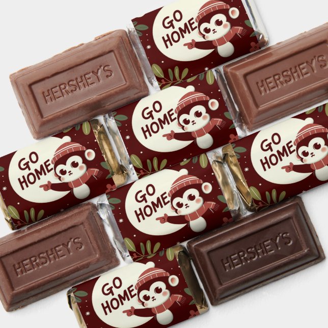 Personalizable Cute Rude Monkey Go Home Hershey's Miniatures (Assorted)