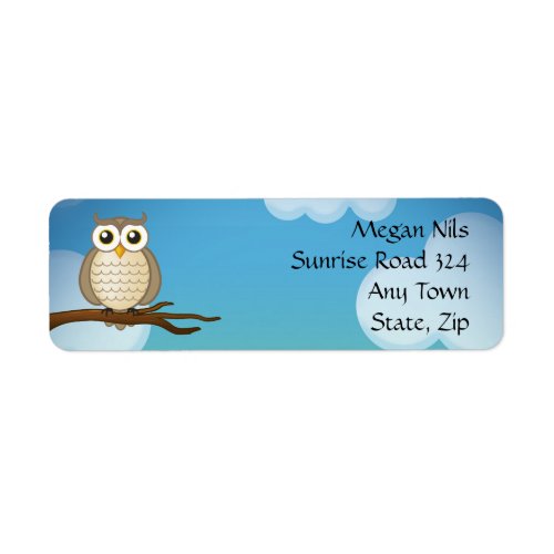 Personalizable Cute Wise Owl  Address Label