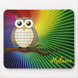 Personalizable Cute Wise Owl | Mousepad