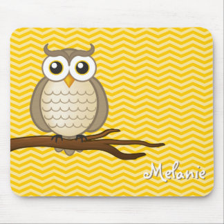 Personalizable Cute Wise Owl | Mousepad
