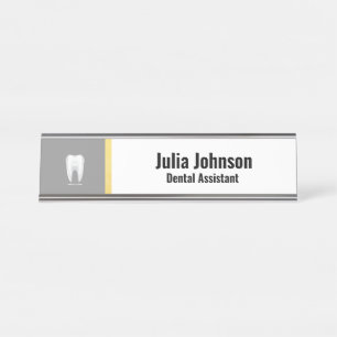Personalizable Dentist Office Logo Name Plate