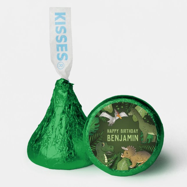 Personalizable Dinosaurs Design With Custom Text Hershey®'s Kisses® (Front)