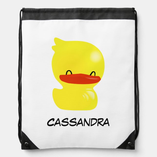 Personalizable Ducky Drawstring Backpack (Front)