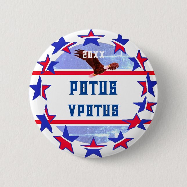 Personalizable Election - Potus / Vice Potus Button (Front)
