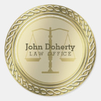 Personalizable Elegant Golden Scales of Justice