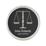 Personalizable | Elegant Silver Scales Of Justice Lapel Pin at Zazzle