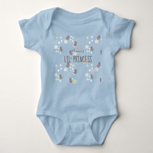 Personalizable Fairtytale Princess  Baby Bodysuit