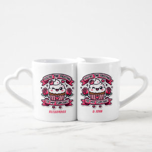 Personalizable "Frosting to My Cupcake" Couple's Coffee Mug Set