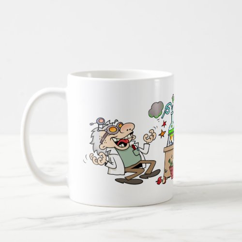 Personalizable Funny Mad Scientist With Warning Coffee Mug