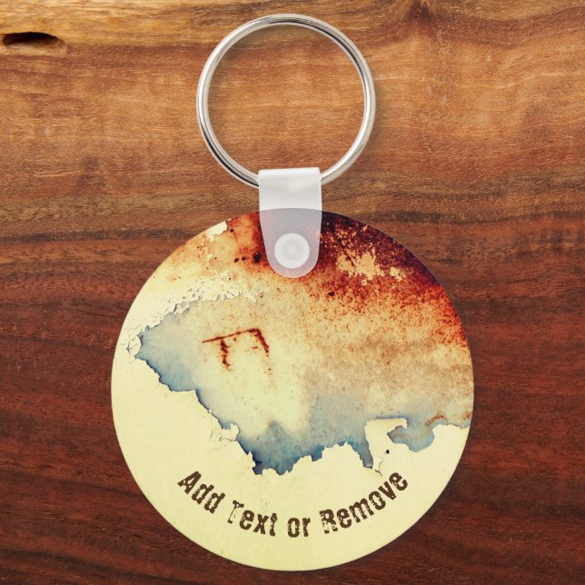 Personalizable Funny Rusty Abandoned Object Keychain (Back)