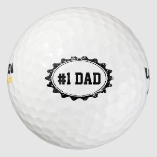 Personalizable golf balls for No. 1 DAD Pack Of Golf Balls