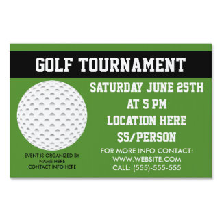 Personalizable Golf Tournament Template Yard Sign