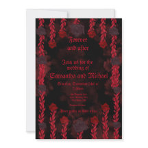 Personalizable Gothic black and red roses