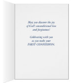 Personalizable Grandson, First Confession, Lamb Cards (Inside (Right))