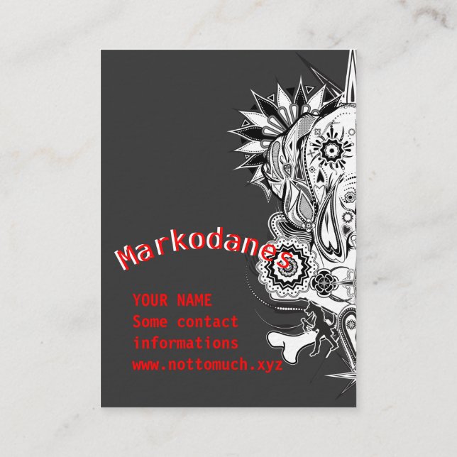 personalizable Great Dane cards (Back)