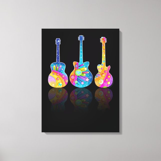 Personalizable GUITAR REFLECTIONS CANVAS PRINT (Front)
