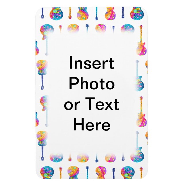Personalizable GUITARS PHOTO FLEXIBLE MAGNET (Vertical)