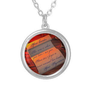 Personalizable Handwritten Letter Silver Plated Necklace