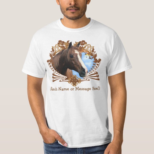 Personalizable Horse Graphic T-Shirt (Front)