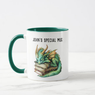 Personalizable "I love Dragons & Books" Mug