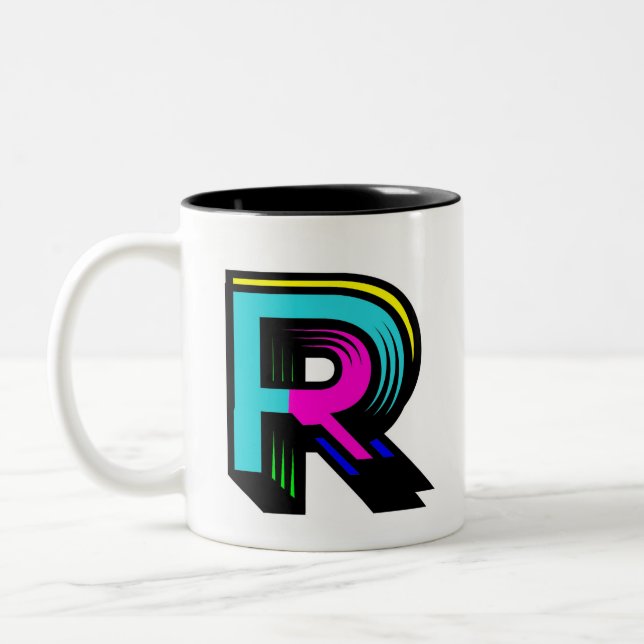 Personalizable Initial Letter R Mug (Left)