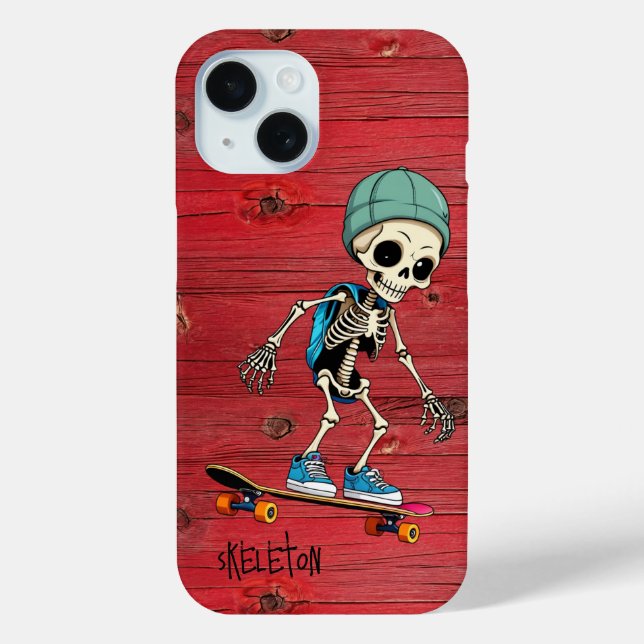 Personalizable iPhone Phone Case Skeleton Rustic (Back)