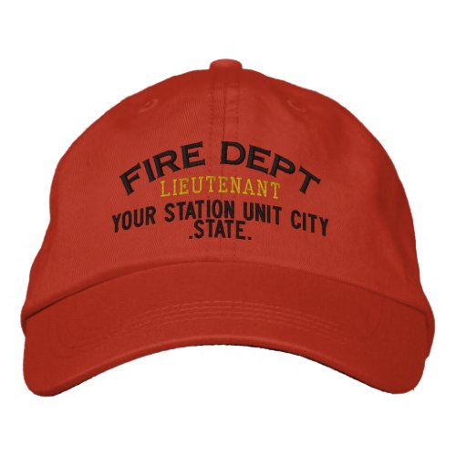 Personalizable Lieutenant Firefighter Hat