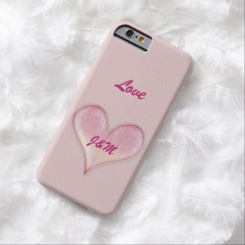 Personalizable Lovely Valentine Heart Barely There Iphone 6 Case by BestCases4u at Zazzle