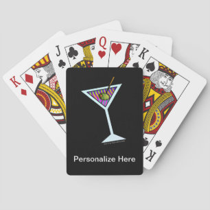 Personalizable MARTINI ART PLAYING CARDS