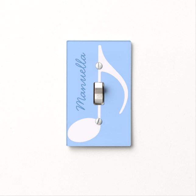 personalizable musical note light switch cover (In Situ)