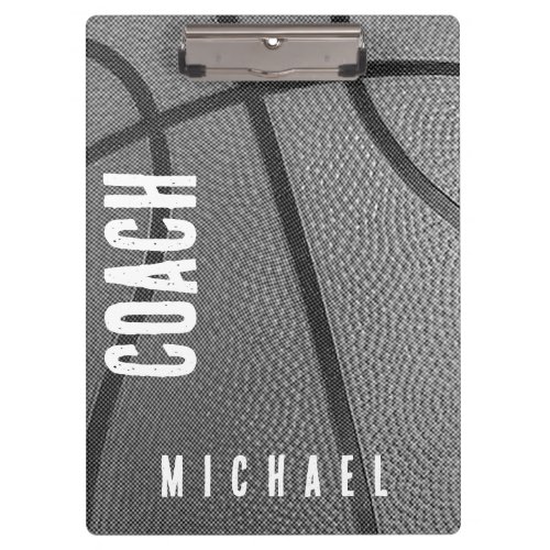 Personalizable name Basketball Coach Clipboard