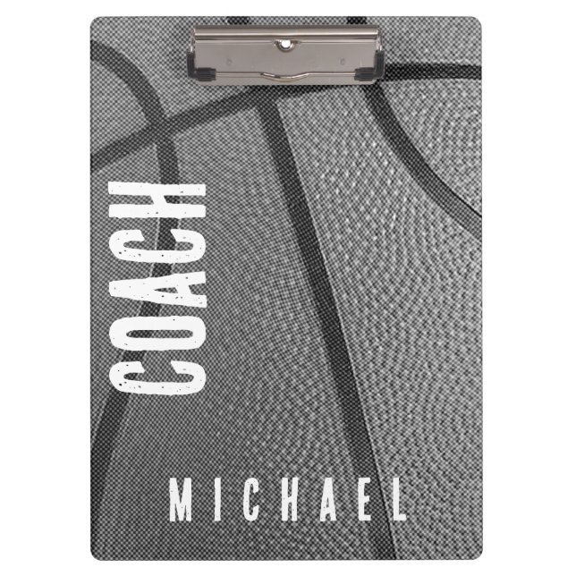 Personalizable name Basketball Coach Clipboard (Front)
