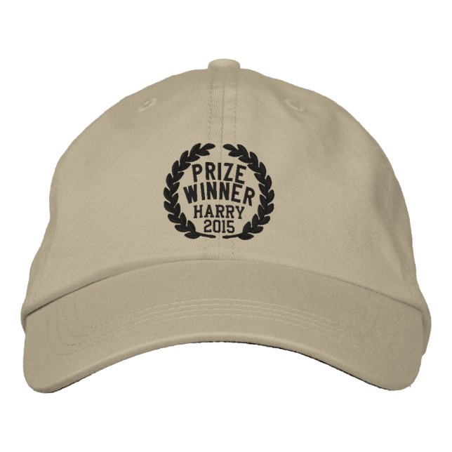 Personalizable Name Year Prize Winner Embroidery Embroidered Baseball Cap (Front)