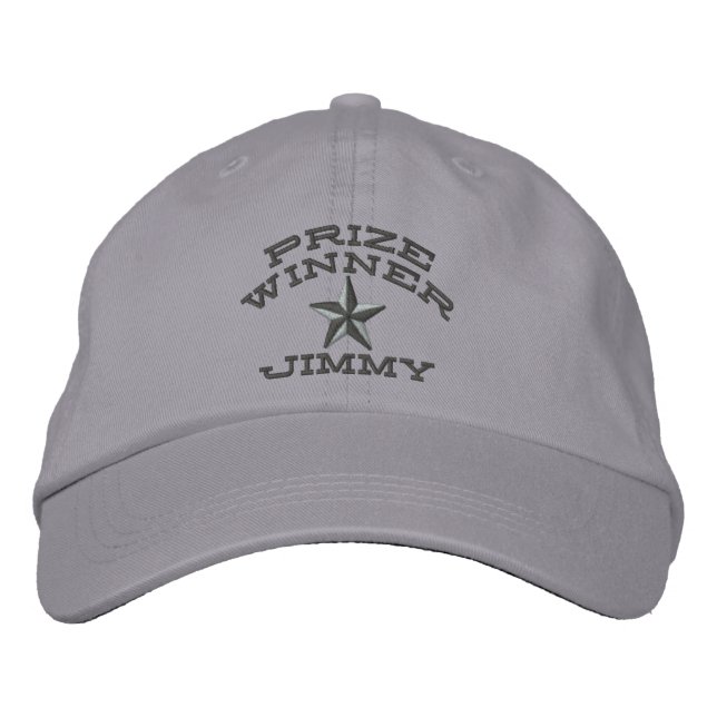 Personalizable Name Year Prize Winner Embroidery Embroidered Baseball Hat (Front)