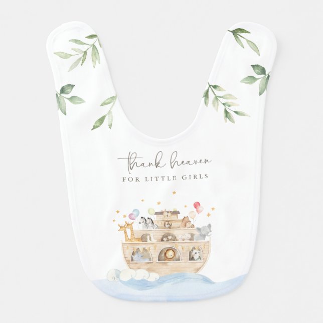 Personalizable Noah's Ark Baby Bib (Front)