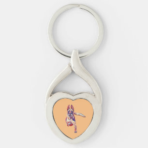 Personalizable Painted Belgian Malinois Key Chain