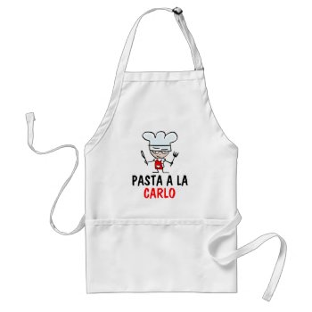 Personalizable Pasta Apron With Custom Name by cookinggifts at Zazzle