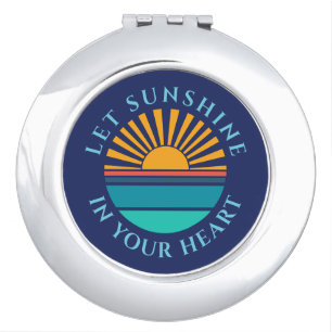 Personalizable photo template compact mirror