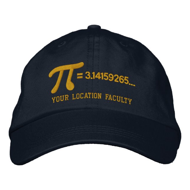 Personalizable Pi Formula Embroidered Baseball Cap (Front)