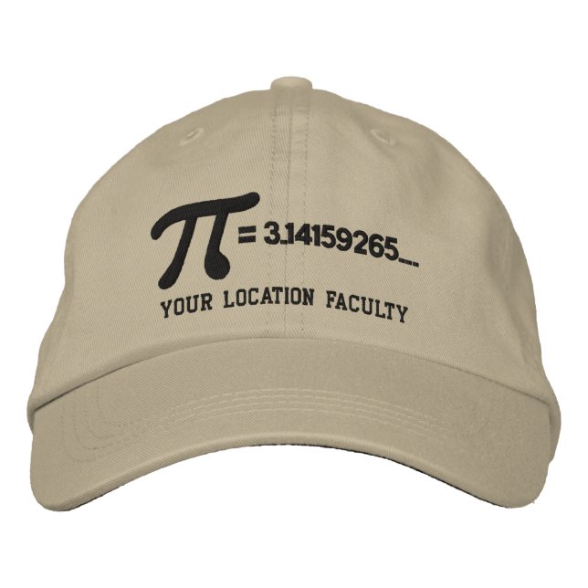 Personalizable Pi Formula Embroidered Baseball Hat (Front)