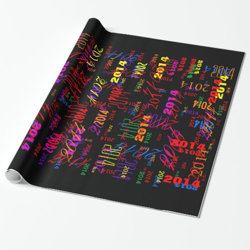 Personalizable Pick Your Year Rainbow Extravaganza Wrapping Paper