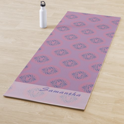 Personalizable Pink and Purple Mandala Pattern Yoga Mat