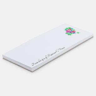 Personalizable Pretty Floral Bouquet Post-it Notes Magnetic Notepad