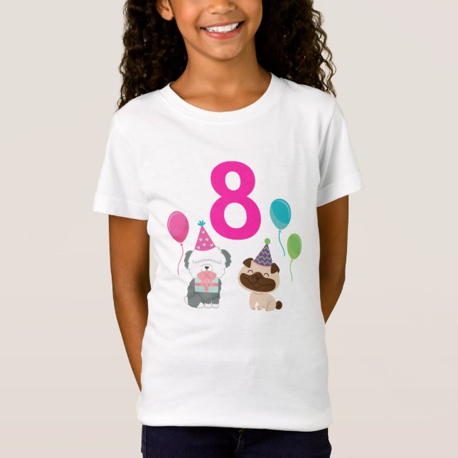 Personalizable Puppy birthday t-shirt (Front)