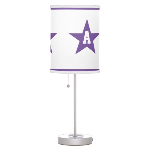 Personalizable Purple Star Table Lamp